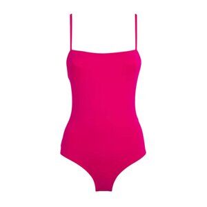 ERES Aquarelle Tank One Piece Bathing Swim Suit Womens 48 US 16 Pink Smile Strap